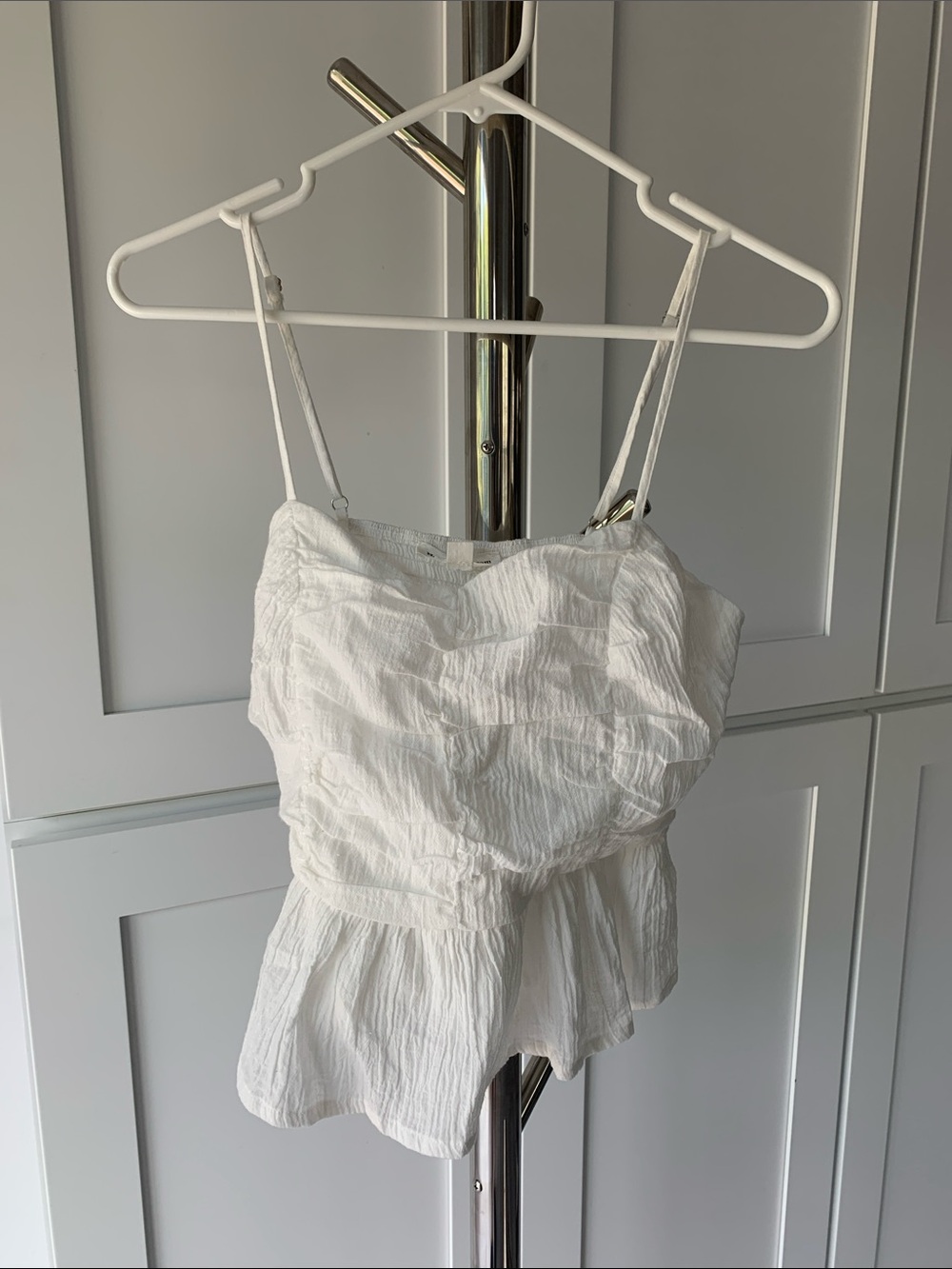 Newbury Kustom for Apricot Lane White Women's Cami with Subtle Texture, Size S.